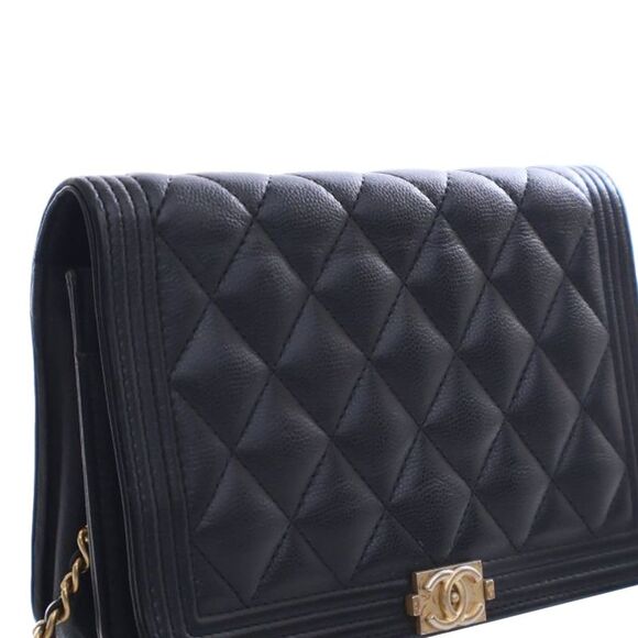 Chanel Quilted Caviar Boy Wallet On Chain - Picture 7 of 10